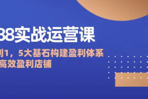 【第8261期】1688实战运营课：从0到1，5大基石构建盈利体系，打造高效盈利店铺
