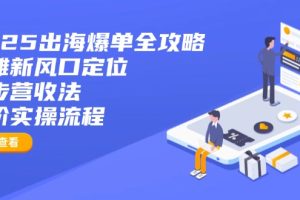 【第9209期】2025出海爆单全攻略：抢滩新风口定位+四步营收法+六阶实操流程