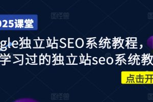 【第9103期】Google独立站SEO系统教程，四万人学习过的独立站seo系统教程