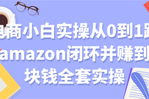 【副业2229期】跨境电商小白实操从0到1跑通amazon全套实操