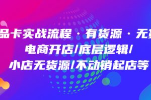 【副业4287期】抖店怎么开：商品卡实战流程+有货源无货源开店+不动销起店全套