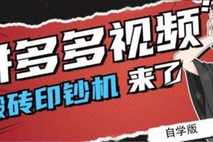 【副业2663期】拼多多视频搬砖赚钱：短视频红利赚钱项目（附软件）