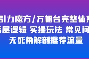 【第5091期】万相台和引力魔方的完整体系+底层逻辑+实操玩法+常见问题+推荐流量