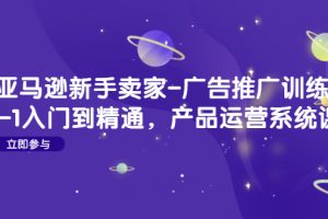 【副业4105期】亚马逊如何操作广告：入门到精通，亚马逊新手卖家-广告推广训练营