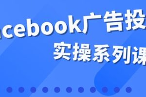【副业3784】Facebook广告投放：百万级广告操盘手Facebook运营和广告优化实操
