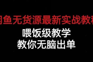 【第5553期】闲鱼无货源电商怎么操作：教你无脑出单，闲鱼无货源最新实战教程【揭秘】