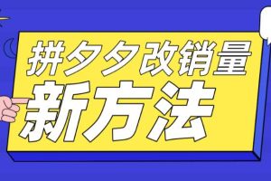 【第4965期】拼多多怎么开店：拼多多改销量+卡高投产比操作+测图方法等等