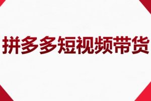 【副业3746】拼多多短视频带货怎么操作：适合新手小白的拼多多短视频带货教程