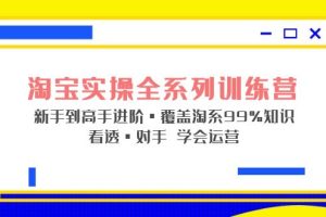 【第4491期】淘宝实操视频教程全集：淘宝运营新手到高手进阶·覆盖·99%知识，看透·对手