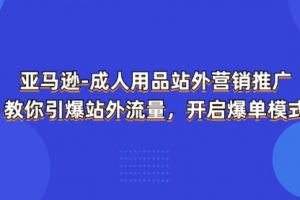 【第7979期】亚马逊-成人用品 站外营销推广 教你引爆站外流量