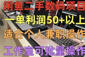 【第4568期】闲鱼怎么卖货：闲鱼二手数码项目，个人收入一单50+，工作室批量放大操作
