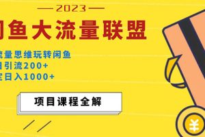 【第4484期】在闲鱼上怎么快手赚钱：价值1980最新闲鱼大流量联盟玩法教程