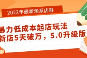 【副业3715】淘宝店群怎么做：2022年最新淘系店群低成本起店玩法