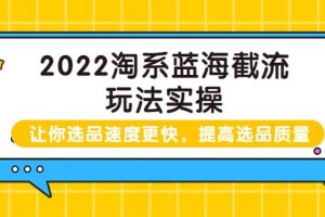 【副业3692】2022淘宝截流玩法实操：让你选品速度更快，提高选品质量（价值599）