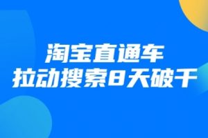 【副业2043期】直通车进阶课：淘宝直通车拉动搜索8天破千