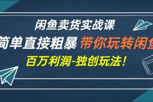 【副业3186期】闲鱼赚钱怎么月入过万：带你玩转闲鱼卖货-百万利润（全套视频教程）