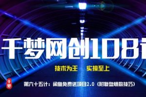 【副业2084期】实战闲鱼免费送项目2.0（附复盘爆款技巧）