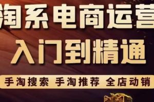 【副业3614】淘宝店铺怎么开：手淘搜索，手淘推荐，全店动销入门到精通（价值1099）