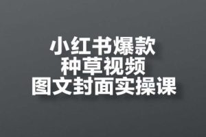 【第9488期】小红书爆款种草视频图文封面实操课，​开店、选品、引流、变现全流程