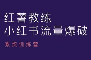 【第8821期】红薯教练-小红书内容运营课，小红书运营学习终点站