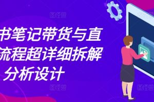 【第8757期】小红书笔记带货与直播，流程超详细拆解分析设计
