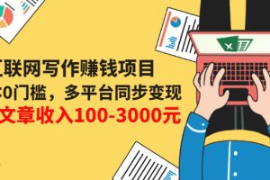 【副业3374期】写作赚钱哪个平台好：线上写作赚钱，多平台变现，单篇收入100-3000