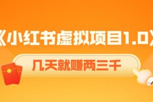 【副业3899】小红书怎么赚钱：《小红书虚拟资源项目》养号+视频+引流+变现