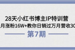 【副业3744】小红书怎么赚钱：小红书4个月涨粉16W+日销过万月营收30万