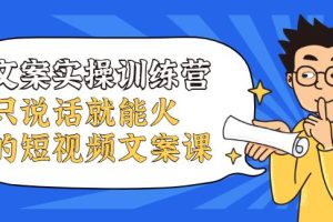 【副业2568期】短视频文案实操：只说话就能火的短视频文案（7节视频课）