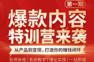 【副业2267期】秋天老师爆款内容特训营：从产品到变现打造你的赚钱闭环