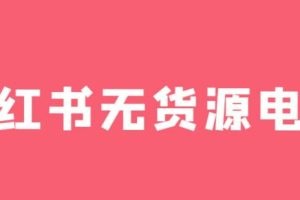 【第7039期】王叔笔记-小红书电商无货源打卡，抢先占领小红书无货源电商风口