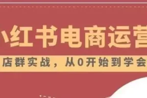 【第6316期】小红书店铺运营从小白到大神2.0，从入门到精通