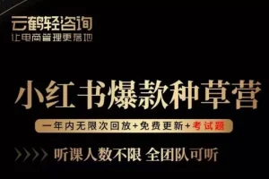 【第6221期】小红书爆款种草营，最值得入局的站外流量渠道！