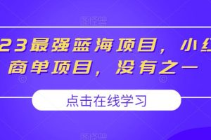 【第5436期】小红书接商业推广项目：2023最强蓝海项目，小红书商单项目【揭秘】
