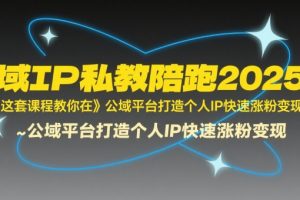 【第9595期】全域IP私教陪跑2025年，这套课程教你在​公域平台打造个人IP快速涨粉变现