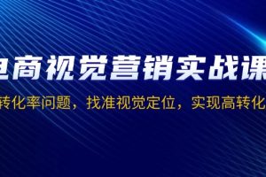 【第8797期】电商视觉营销实战课，解决转化率问题，找准视觉定位，实现高转化目标
