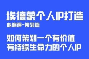 【第5136期】IP打造策划方案课：普通人能起飞的个人IP策划课，如何策划优质个人IP