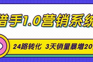 【副业2441期】营销方法实战视频课：24路转化秘诀3天销量暴增20倍