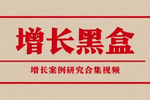 【副业2501期】增长黑盒：品牌增长案例研究合集-价值百万的商业情报（视频教程）
