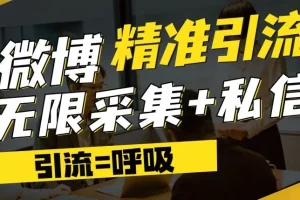 【第5996期】微博最新引流技术，软件提供博文评论采集+私信实现精准引流【揭秘】