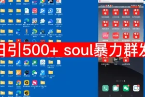 【第5964期】如何引流和吸粉：日引500soul暴力群发项目拆解【揭秘】