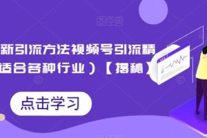 【第5567期】视频号引流怎么做：2023全新视频号引流方法，引流精准客户教程