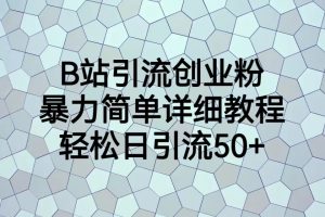 【第5468期】B站如何增加粉丝量：B站引流创业粉详细教程，轻松日引流50+