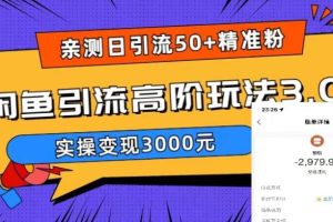 【第4874期】闲鱼引流推广怎么做：亲测日引50+精准粉，闲鱼引流高阶玩法3.0