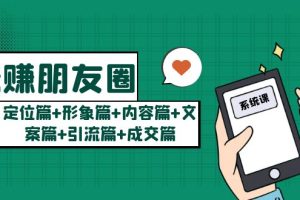 【第4626期】朋友圈变现全套教程：定位篇+形象篇+内容篇+文案篇+引流篇+成交