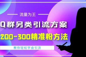 【副业3895】QQ群引流拉人，另类引流方案：日200~300精准粉方法