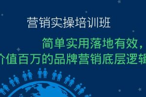 【第4725期】营销实操培训班：简单实用落地有效，价值百万的品牌营销底层逻辑