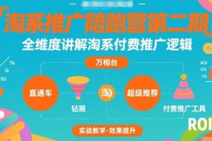 淘系推广陪跑营第二期，全维度讲解淘系付费推广逻辑